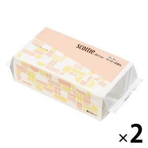 【アスクル・ロハコ限定デザイン】キッチンペーパー スコッティ ソフトパック サッとサッと タイルデザイン 200枚×2個　日本製紙クレシア 限定