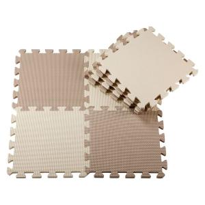 シービージャパン やわらかジョイントマット ポルト 30×30×厚み1cm モンブラン 1セット（8枚入）