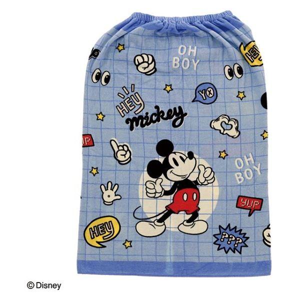 【アウトレット】丸眞 ミッキーマウス ブルーステッカー 80丈巻きタオル 1枚 プール 水遊び レジ...
