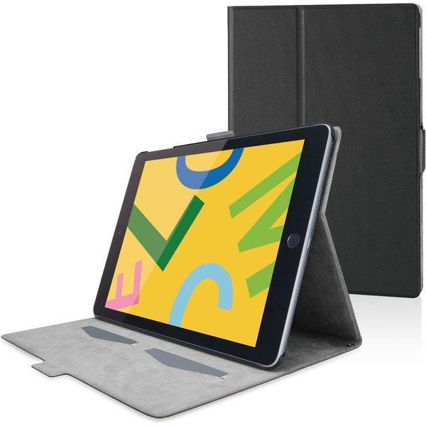 iPad ケースカバー 第7世代第8世代10.2 フラップ レザー フリーアングルスタンド 黒 TB...