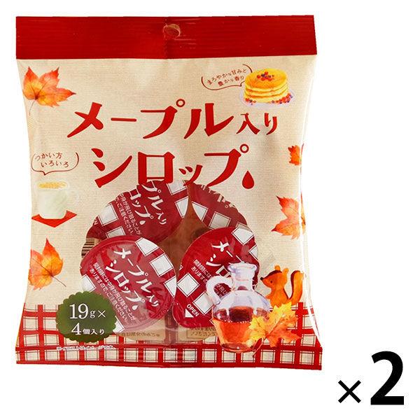 サクラ食品工業 メープル入りシロップ ポーション 1セット（1袋（４個入）×2）
