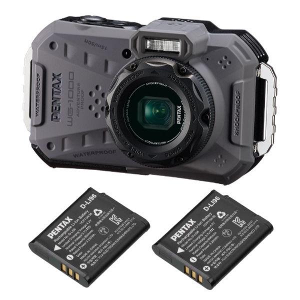 PENTAX 防水・防塵 工事用デジタルカメラ WG-1000バッテリーセット グレー WG-100...