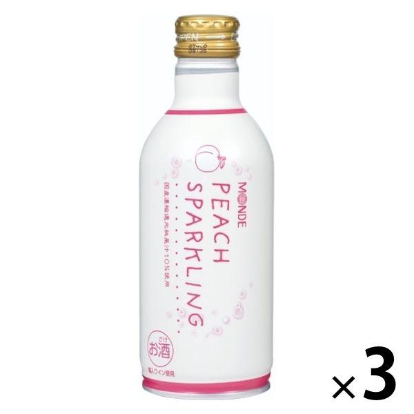 ピーチ スパークリングワイン 甘口 290ml 1セット（1本×3） モンデ酒造　桃　缶ワイン　行楽...
