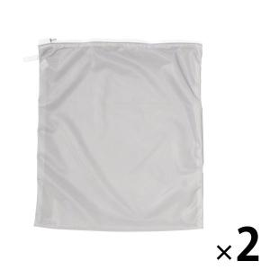無印良品 ポリエステル両面使える洗濯ネット 平型 小 約縦40×横35cm 1セット（1個×2） 良品計画