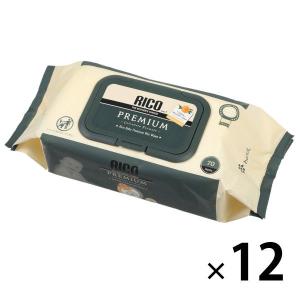 （セール）RICO ベビーおしりふき プレミアム 1セット（1パック（70枚入り）×12）超厚手タイプ 厚手 蓋付き ふた付き