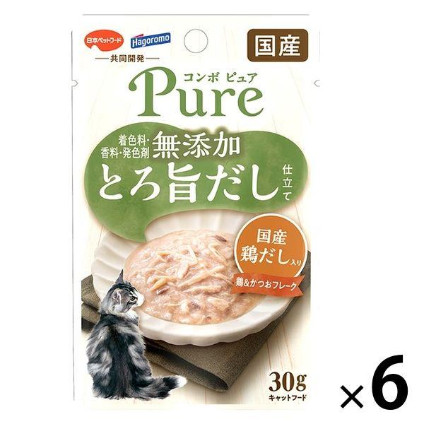 コンボ ピュア キャット パウチ 鶏＆かつお・国産鶏だし入り 無添加 国産 30g 1セット（1個×...