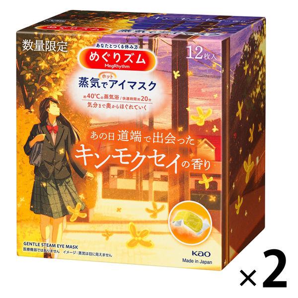 花王 めぐりズム蒸気でホットアイマスクキンモクセイの香り 1セット（12枚入×2箱）