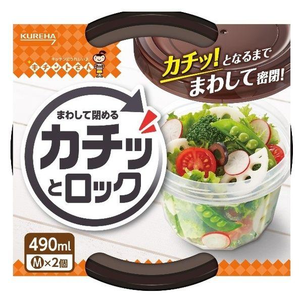 キチントさん 保存容器 まわして閉める カチッとロック 音で閉まるが分かる M 490ml 1個（2...