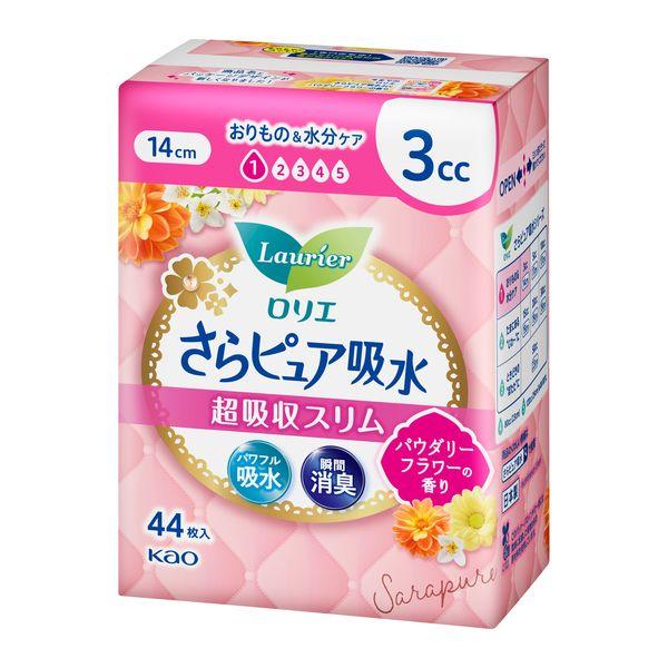 ロリエ さらピュア吸水 超吸収スリム 3cc パウダリーフラワーの香り 1パック（44枚入） 花王