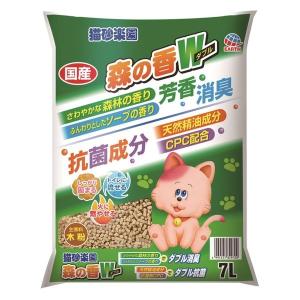 猫砂楽園 森の香ダブル 木粉 国産 トイレに流...の詳細画像1