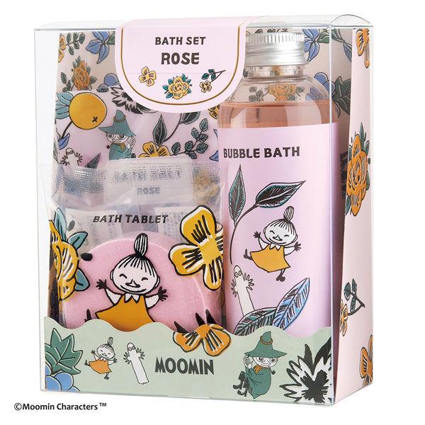 ムーミンバスセット ローズ （バブルバス +  バスタブレット + バスソルト）1個 グローバルプロ...