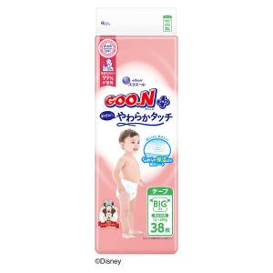 グーンプラス おむつ テープ 敏感肌にやわらかタッチ BIG ビッグ（12-20kg） 1パック（38枚入）男女共用 大王製紙