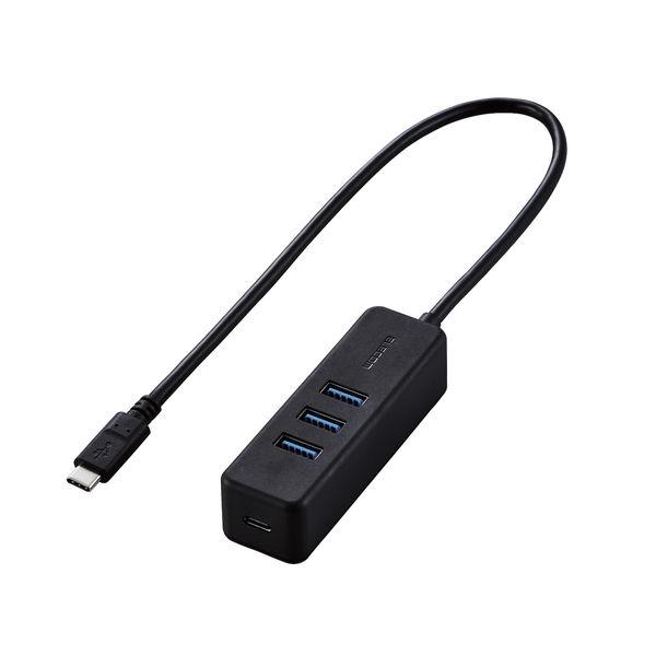 USBハブ 3.1(Gen1) PD対応 Type-C×1 USB-A×3ポート ブラック U3HC...