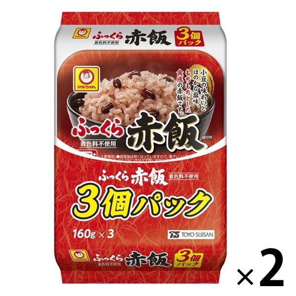 パックごはん 6食 マルちゃん ふっくら赤飯160g（3食入）× 2個 東洋水産 米加工品 包装米飯