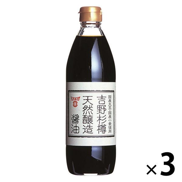 フンドーキン醤油 吉野杉樽天然醸造醤油 500ml 3本