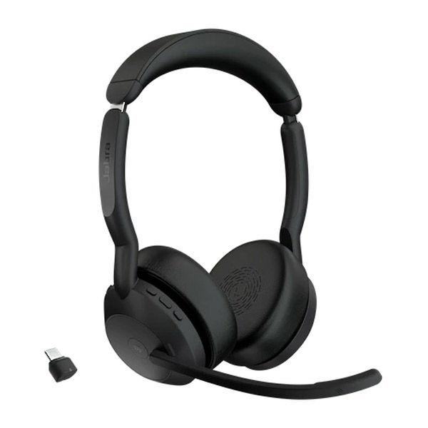 無線ヘッドセット 両耳 MS認定「Jabra Evolve2 55 Link380c MS Ster...