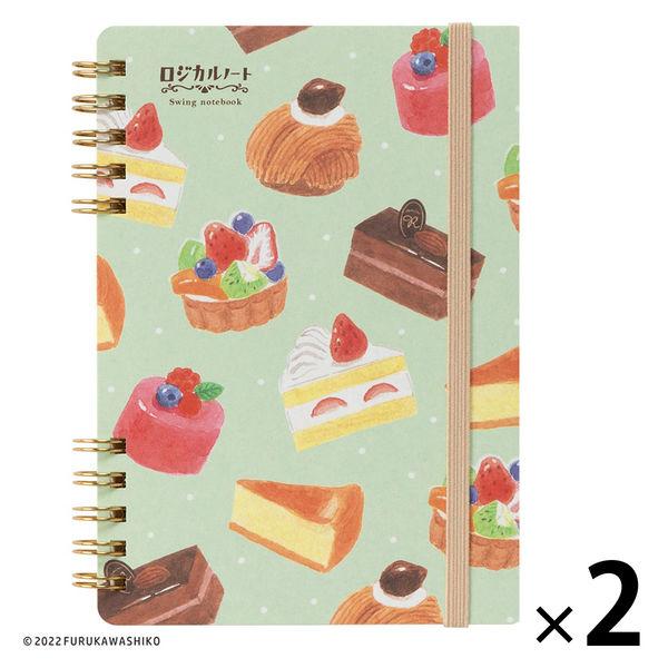 【アウトレット】ナカバヤシ ロジカル古川Ｗリング A6 方眼5ＭＭ ケーキ NWーA617ー1 1セ...