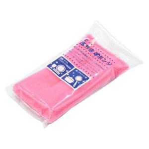 キッチンスポンジ 落ちますポンジ 抗菌 ピンク 日本製 1個 丸善化工