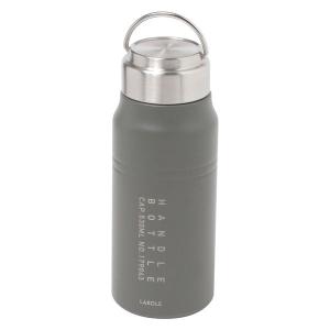 保温保冷 ハンドル付き真空ボトル(530ml) チャコール LAKOLE/ラコレ