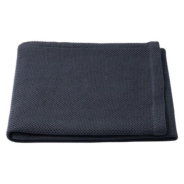 無印良品 綿麻 ワッフル織 ブランケット ８０×１３０ｃｍ ネイビー 良品計画