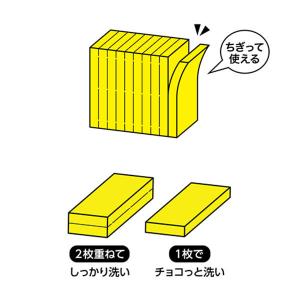 ちぎって使える 毎日とりかえ キッチンスポンジ...の詳細画像5
