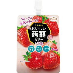 おいしい蒟蒻ゼリー いちご味 3個 たらみ ゼリーの詳細画像1