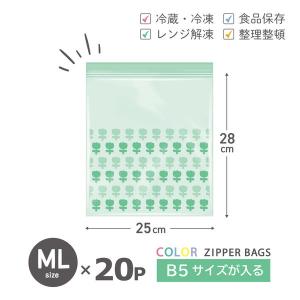 プラスプラス カラーデザインジッパーバッグ M...の詳細画像3