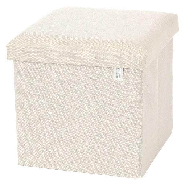 ストレージスツール（スクエア） アイボリー LAKOLE/ラコレ