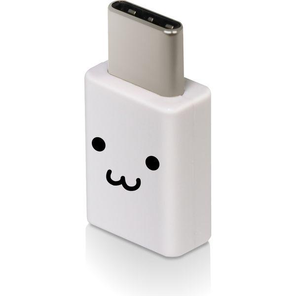 スマートフォン用USB変換アダプタ microBメスーCオス ホワイトフェイス MPA-MBFCMA...