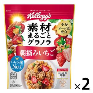 【アウトレット】素材まるごとグラノラ 朝摘みいちご 430g 1セット（1袋×2） 日本ケロッグ