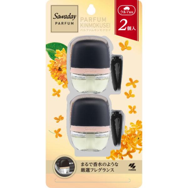 サワデー クルマ専用クリップ パルファムキンモクセイ 6ml 1パック（2個入）消臭剤 車 芳香剤 ...