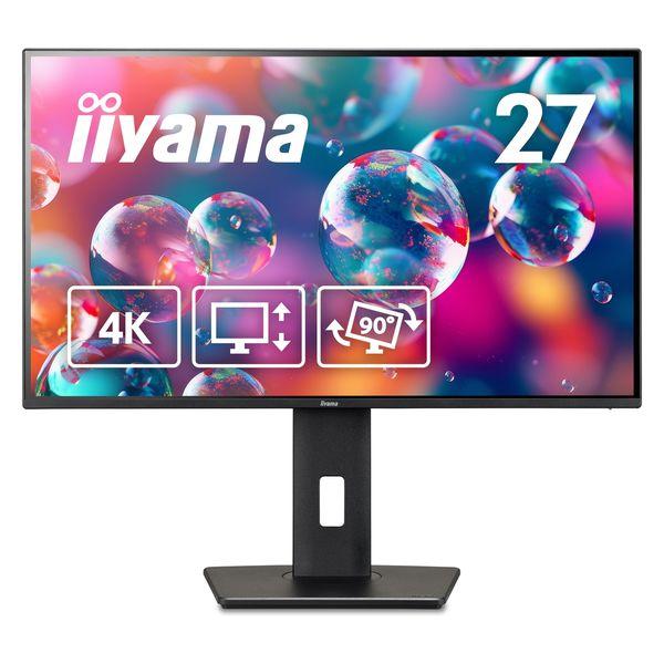 iiyama 27インチ液晶モニター 4K UltraHD 昇降機能/画面回転機能 XUB2792U...