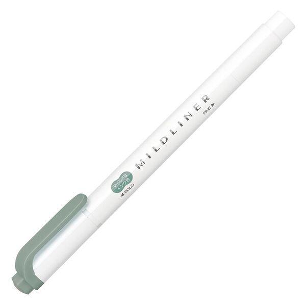 ゼブラ マイルドライナー マイルドモスグリーン 蛍光ペン WKT7ーMMG 1本