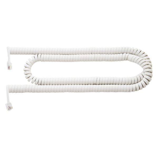 ナカバヤシ 4極4芯　受話器用カールコード　クロス結線　1m　ホワイト DCーJ410/WH 1本