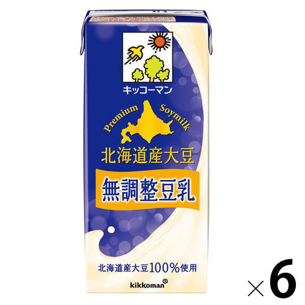 キッコーマン 北海道産大豆無調整豆乳 1000ml 1箱（6本入）