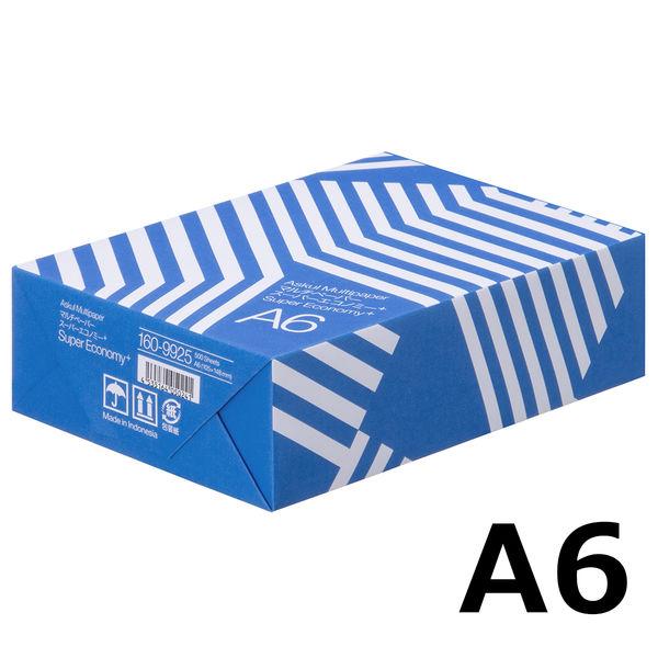 アスクル スーパーエコノミー+A6 1冊 1冊(500枚入) オリジナル