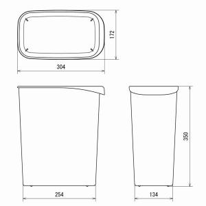 リス くず入れ角 13L ブルー GGYA13...の詳細画像4