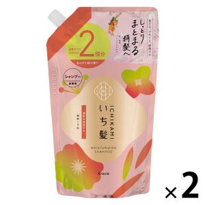 （セール）いち髪 濃密W保湿ケア シャンプー 詰め替え 大容量 640ml 2個 メンズ レディース ヘアケア