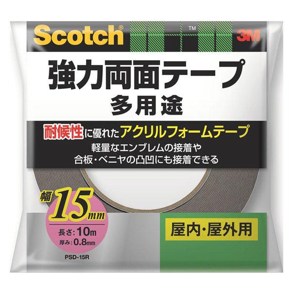 スリーエム ジャパン スコッチ 強力両面テープ 多用途 15mmx10m 1巻 PSD-15R