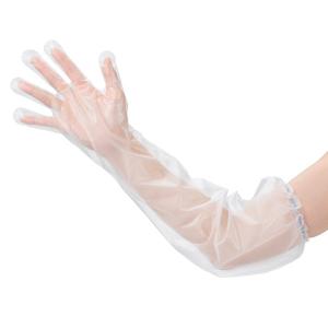 川西工業 PE手袋ロング30枚クリアFREE ...の詳細画像1
