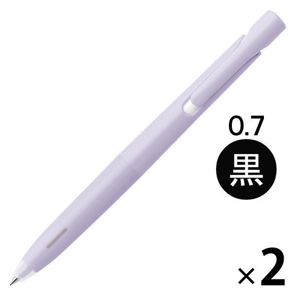 油性ボールペン bLen（ブレン） 0.7mm パープル軸 黒インク BA88-PU ゼブラ 2本