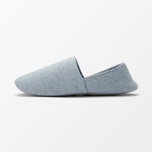 無印良品 綿混天竺携帯用ルームシューズ ブルー...の詳細画像2