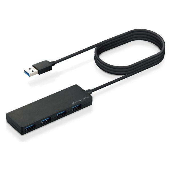 USBハブ USB3.0×4ポート/バスパワー/MacBook Chromebook他/ブラック U...