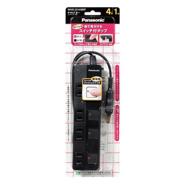 延長コード 電源タップ 1m 4個口 ザ・タップZ（ACアダプター対応） WHS25149BP パナ...