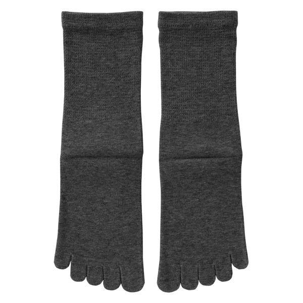 無印良品 レディース 婦人 足なり直角 ５本指靴下 ※再生コットン２３〜２５ｃｍ チャコールグレー ...