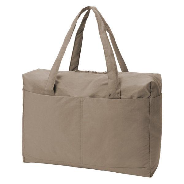 無印良品 再生ナイロンたためるボストンバッグ スモーキーブラウン ３２Ｌ 約４９×１９×３５ｃｍ 良...