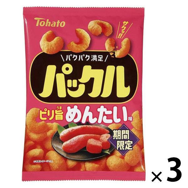 スナック菓子 食べきりサイズ パックル　ピリ旨めんたい味 54g 1セット（1個×3）
