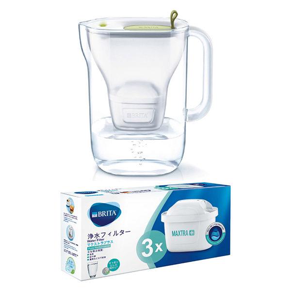 【セット】 ブリタ（BRITA）浄水器 ポット型 ピッチャー スタイルライム マクストラプラス ピュ...