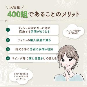 ロハコ展 ティッシュペーパー 400組(800...の詳細画像5