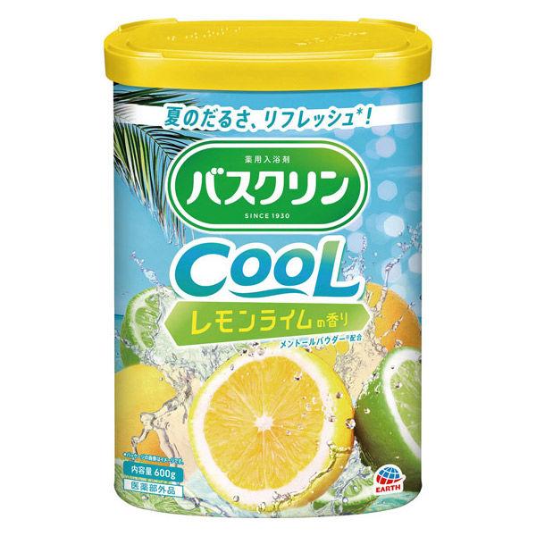 バスクリン 薬用 夏用 クール レモンライムの香り 600g（透明タイプ/青緑色系）1個 入浴剤 ア...